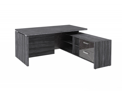 Стол с опорной тумбой FI-117R.GG Древесина Графит/Камень Пьетра Гриджиа черный Стол с опорной тумбой FI-117R.GG Древесина Графит/Камень Пьетра Гриджиа черный