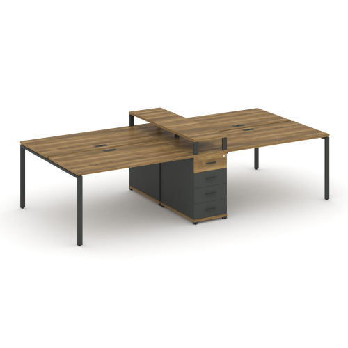 Бенч-система на 4 места с 1 опорной тумбой Concept CN.DRS-433