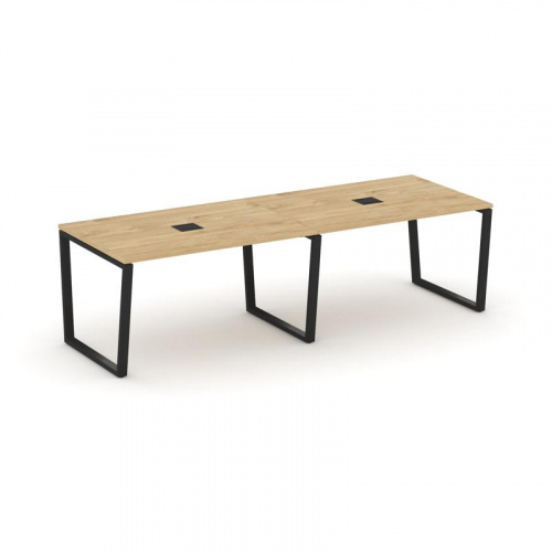 Style Project Стол переговорный SN-6T2.SPRG-011 Акация Лорка/Металл Антрацит/Заглушка Металл Антраци