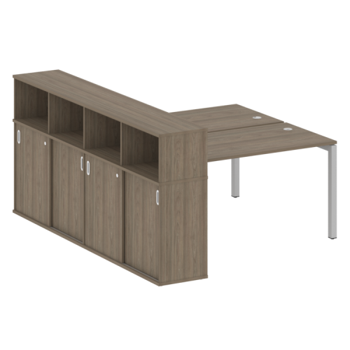 Бенч-система с шкафом-купе на П-обр. м/к Metal System Quattro 50БП.РС-СШК-4.3 фото 2 Бенч-система с шкафом-купе на П-обр. м/к Metal System Quattro 50БП.РС-СШК-4.3 фото 2