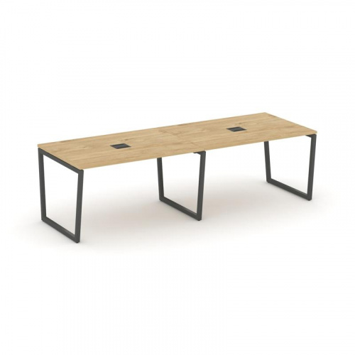 Style Project Стол переговорный SN-4T2.SPRG-014 Акация Лорка/Металл Антрацит/Заглушка Металл Антраци фото 22