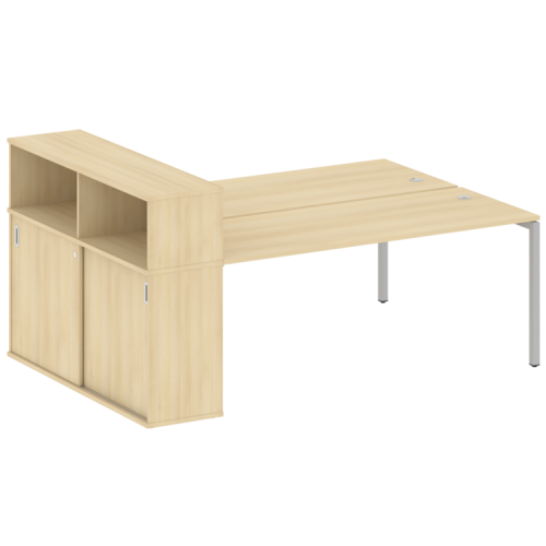 Бенч-система с шкафом-купе на П-обр. м/к Metal System Quattro 40БП.РС-СШК-2.5 фото 14