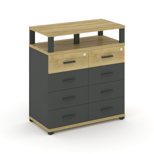 Тумба приставная c 8 ящиками и надставкой Concept CN.TSP-015 A