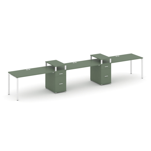 Бенч-система на 3 места с 2 опорными тумбами Concept CN.ORS-455