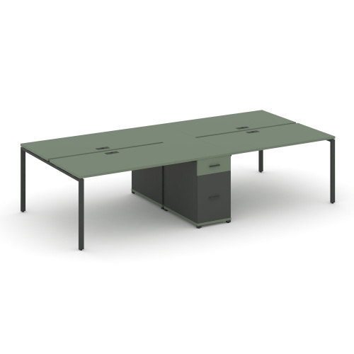 Бенч-система на 4 места с 1 опорной тумбой Concept CN.DRS-423 фото 2