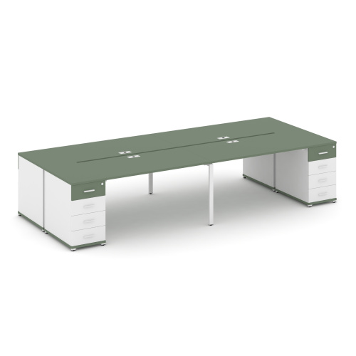 Бенч-система на 4 места с 2 опорными тумбами Concept CN.DRS-426 фото 5