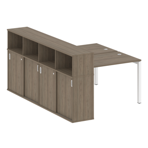 Бенч-система с шкафом-купе на П-обр. м/к Metal System Quattro 50БП.РС-СШК-4.2 фото 3