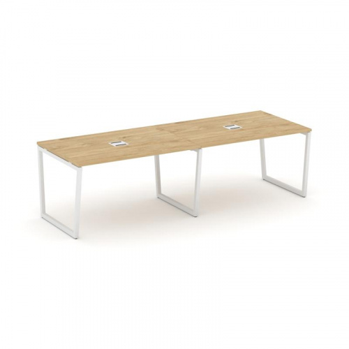 Style Project Стол переговорный SN-4T2.SPRG-014 Акация Лорка/Металл Антрацит/Заглушка Металл Антраци фото 3