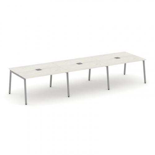 Style Project Стол переговорный SN-4A.SPRG-053 Антрацит/Металл Белый 4410*1180*750 фото 3 Style Project Стол переговорный SN-4A.SPRG-053 Антрацит/Металл Белый 4410*1180*750 фото 3