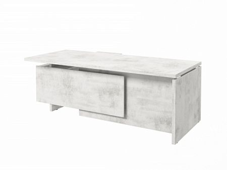 Стол с опорной тумбой FI-121R.DD Хромикс белый