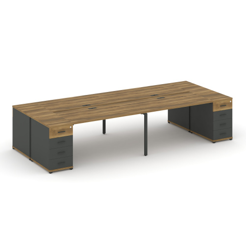 Бенч-система на 4 места с 2 опорными тумбами Concept CN.DRS-426