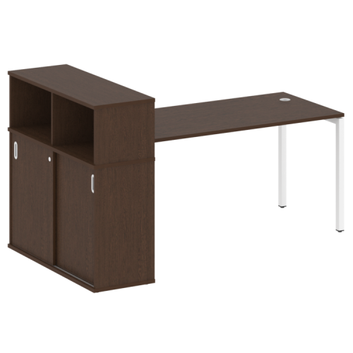 Стол офисный с шкафом-купе на П-обр. м/к Metal System Quattro 40БП.РС-СШК-3.4 фото 5