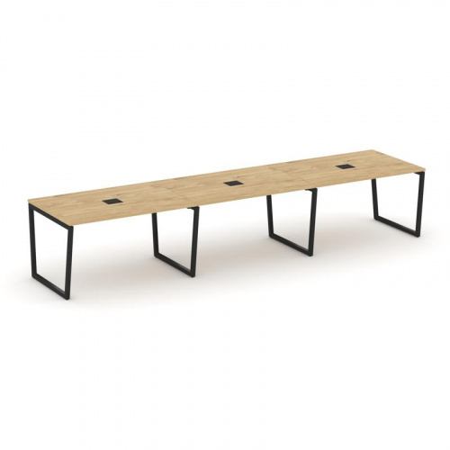 Style Project Стол переговорный SN-4T2.SPRG-022 Акация Лорка/Металл Антрацит/Заглушка Металл Антраци Style Project Стол переговорный SN-4T2.SPRG-022 Акация Лорка/Металл Антрацит/Заглушка Металл Антраци