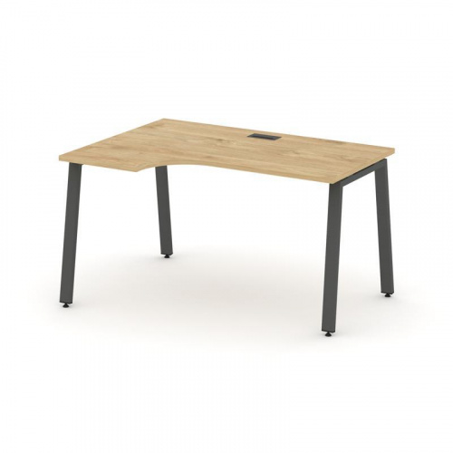 Style Project Стол рабочий эргоном. SN-6A.SPA-022(L) Антрацит/Металл Белый 1580*800/980*750 фото 24