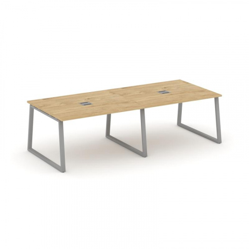 Style Project Стол переговорный SN-6T1.SPRG-043 Акация Лорка/Металл Антрацит/Заглушка Металл Антраци Style Project Стол переговорный SN-6T1.SPRG-043 Акация Лорка/Металл Антрацит/Заглушка Металл Антраци