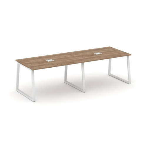 Style Project Стол переговорный SN-6T1.SPRG-012 Акация Лорка/Металл Антрацит/Заглушка Металл Антраци фото 12