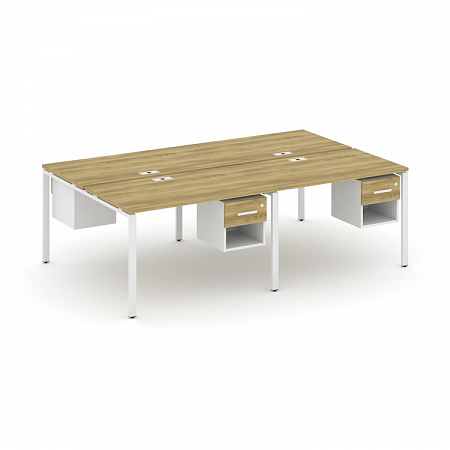 Бенч-система на 4 места с подвесными тумбами Concept CN.DRS-138