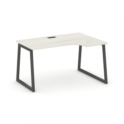 Style Project Стол рабочий эргоном. SN-4T1.SPA-001(R) Акация Лорка/Металл Антрацит/Заглушка Пластик фото 9