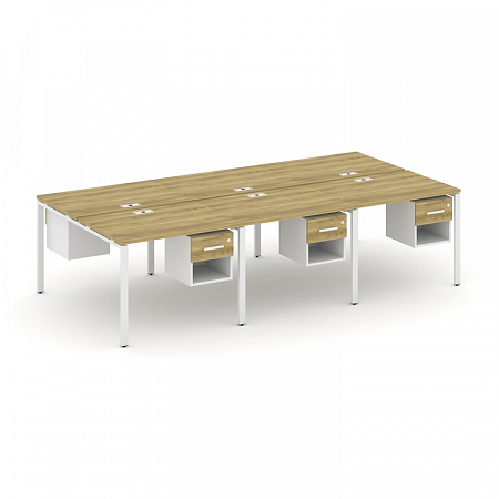 Бенч-система на 6 мест с подвесными тумбами Concept CN.DRS-157