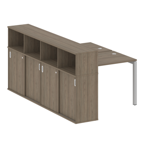 Бенч-система с шкафом-купе на П-обр. м/к Metal System Quattro 50БП.РС-СШК-4.1 фото 2