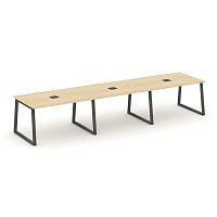 Style Project Стол переговорный SN-6T1.SPRG-023 Акация Лорка/Металл Антрацит/Заглушка Металл Антраци