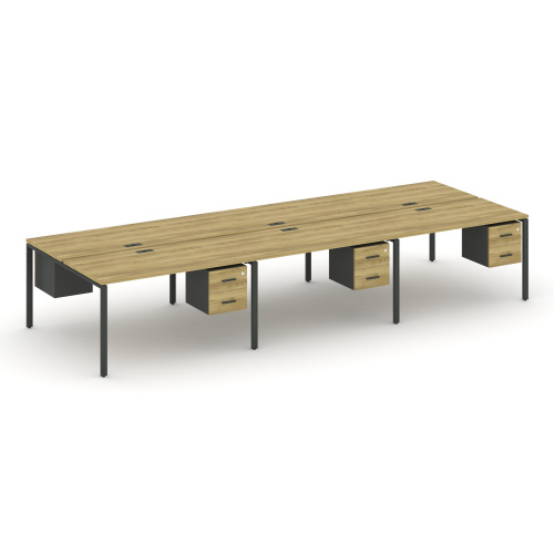 Бенч-система на 6 мест с подвесными тумбами Concept CN.DRS-153 фото 4