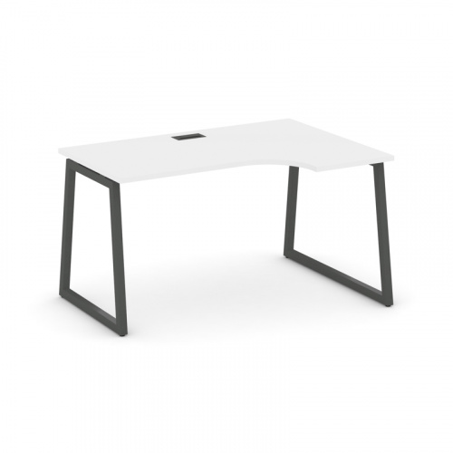 Style Project Стол рабочий эргоном. SN-4T1.SPA-001(R) Акация Лорка/Металл Антрацит/Заглушка Пластик фото 13