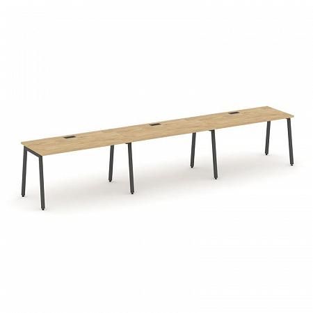 Style Project Рабочая станция 1 сторон. SN-4A.ORS-034 Тиквуд Светлый/Металл Антрацит 4740*600*750