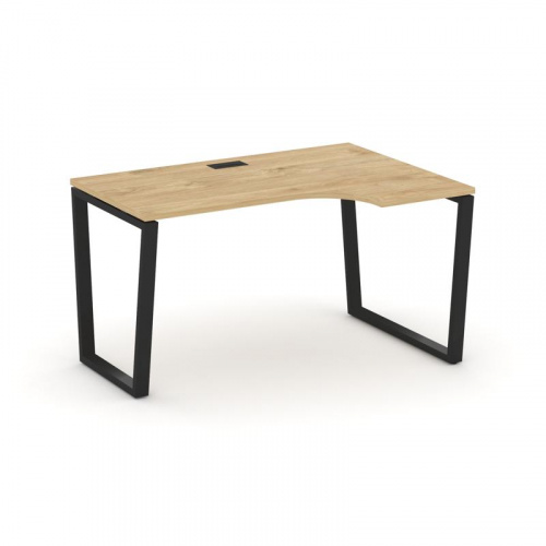 Style Project Стол рабочий эргоном. SN-6T2.SPA-021(R) Акация Лорка/Металл Антрацит/Заглушка Пластик