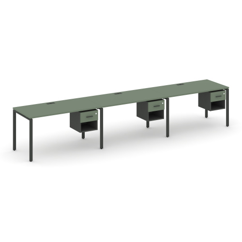 Бенч-система на 3 места с подвесными тумбами Concept CN.ORS-139 фото 2