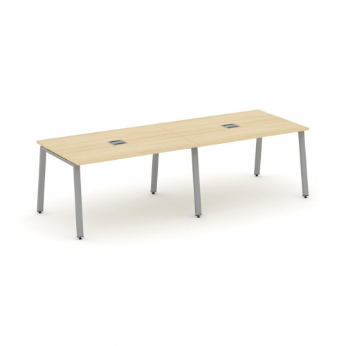 Style Project Стол переговорный SN-6A.SPRG-011 Дуб Табак/Металл Белый 1960*980*750 фото 2 Style Project Стол переговорный SN-6A.SPRG-011 Дуб Табак/Металл Белый 1960*980*750 фото 2