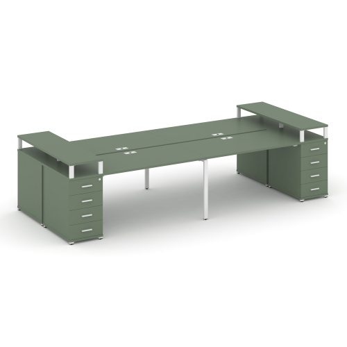 Бенч-система на 4 места с 2 опорными тумбами Concept CN.DRS-441