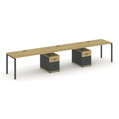 Бенч-система на 3 места с 2 опорными тумбами Concept CN.ORS-338 фото 4