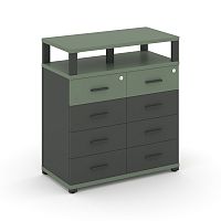 Тумба приставная c 8 ящиками и надставкой Concept CN.TSP-015 A