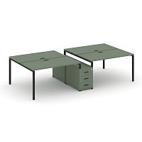 Бенч-система на 4 места с опорной тумбой Concept CN.DRS-309