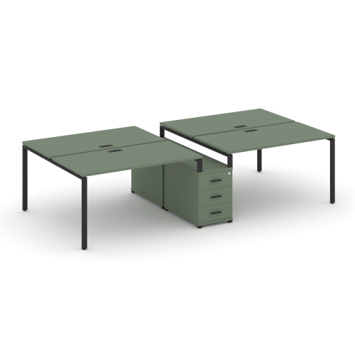 Бенч-система на 4 места с опорной тумбой Concept CN.DRS-312