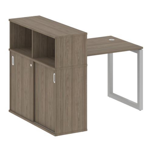 Стол офисный с шкафом-купе на О-обр. м/к Metal System Quattro 50БО.РС-СШК-3.1 фото 2 Стол офисный с шкафом-купе на О-обр. м/к Metal System Quattro 50БО.РС-СШК-3.1 фото 2