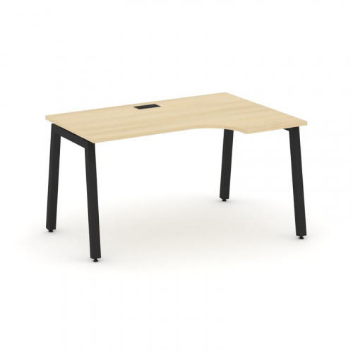 Style Project Стол рабочий эргоном. SN-5A.SPA-022(R) Дуб Наварра/Металл Антрацит 1580*800/980*750 фото 13