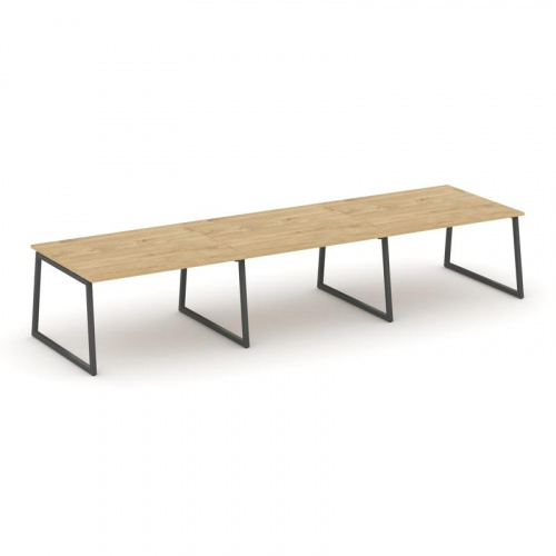 Style Project Стол переговорный SN-4T1.SPRG-052.3 Акация Лорка/Металл Антрацит 3540*1180*750 фото 8