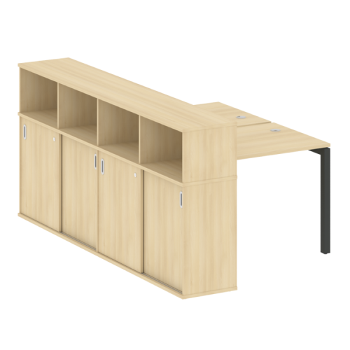 Бенч-система с шкафом-купе на П-обр. м/к Metal System Quattro 50БП.РС-СШК-4.1 фото 11