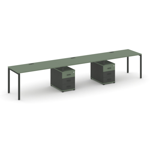 Бенч-система на 3 места с 2 опорными тумбами Concept CN.ORS-336 фото 2