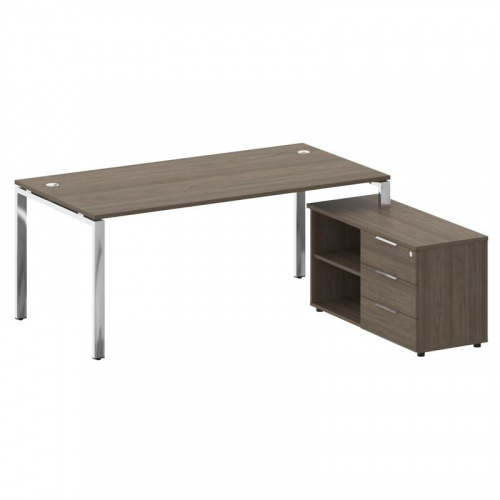 Стол руководителя с тумбой Metal System Direct БГ.СРТ-5.9 (R)