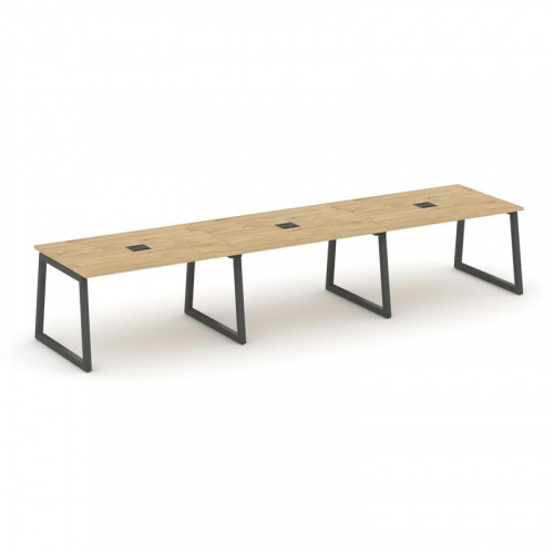 Style Project Стол переговорный SN-5T1.SPRG-022 Акация Лорка/Металл Антрацит/Заглушка Металл Антраци фото 4