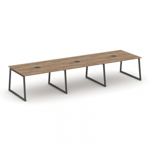 Style Project Стол переговорный SN-4T1.SPRG-052 Акация Лорка/Металл Антрацит/Заглушка Металл Антраци фото 23