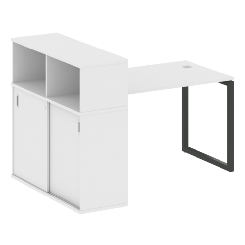 Стол офисный с шкафом-купе на О-обр. м/к Metal System Quattro 40БО.РС-СШК-3.2 фото 7 Стол офисный с шкафом-купе на О-обр. м/к Metal System Quattro 40БО.РС-СШК-3.2 фото 7