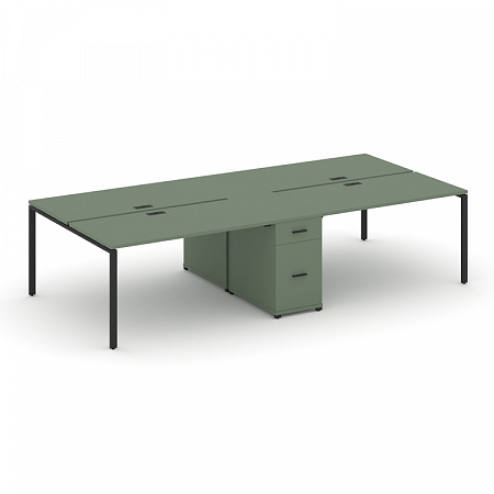 Бенч-система на 4 места с 1 опорной тумбой Concept CN.DRS-423