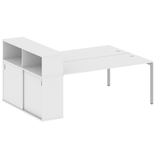 Бенч-система с шкафом-купе на П-обр. м/к Metal System Quattro 40БП.РС-СШК-2.5 фото 4