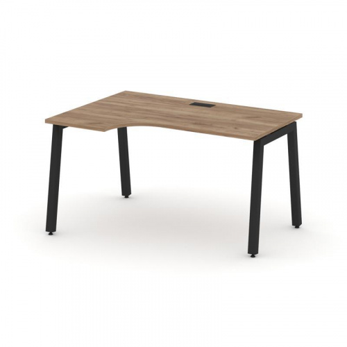 Style Project Стол рабочий эргоном. SN-5A.SPA-021(L) Дуб Табак/Металл Белый 1380*800/980*750 фото 4