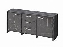 Тумба трехсекционная FI-13-01.G. Древесина Графит/Камень Пьетра Гриджиа черный