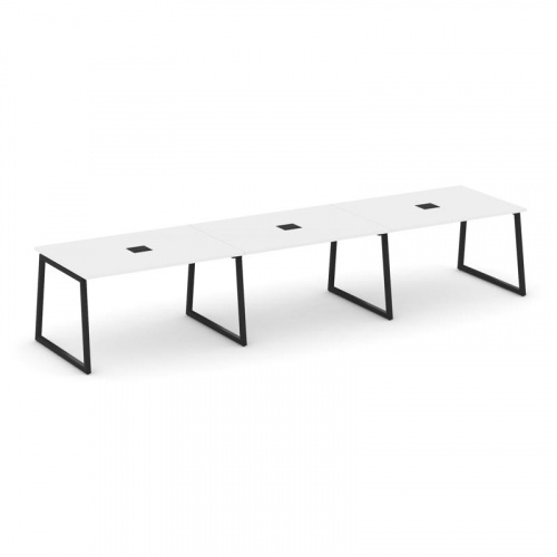 Style Project Стол переговорный SN-4T1.SPRG-024 Акация Лорка/Металл Антрацит/Заглушка Металл Антраци фото 9